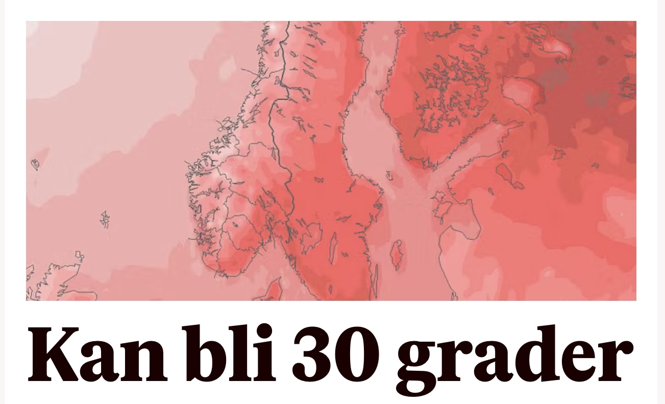 Globale junitemperaturer godt under snittet siste 10 år